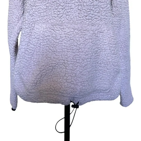 PINK Victorias Secret Woman’s Small Pink Sherpa Pullover Hoodie - Picture 6 of 12